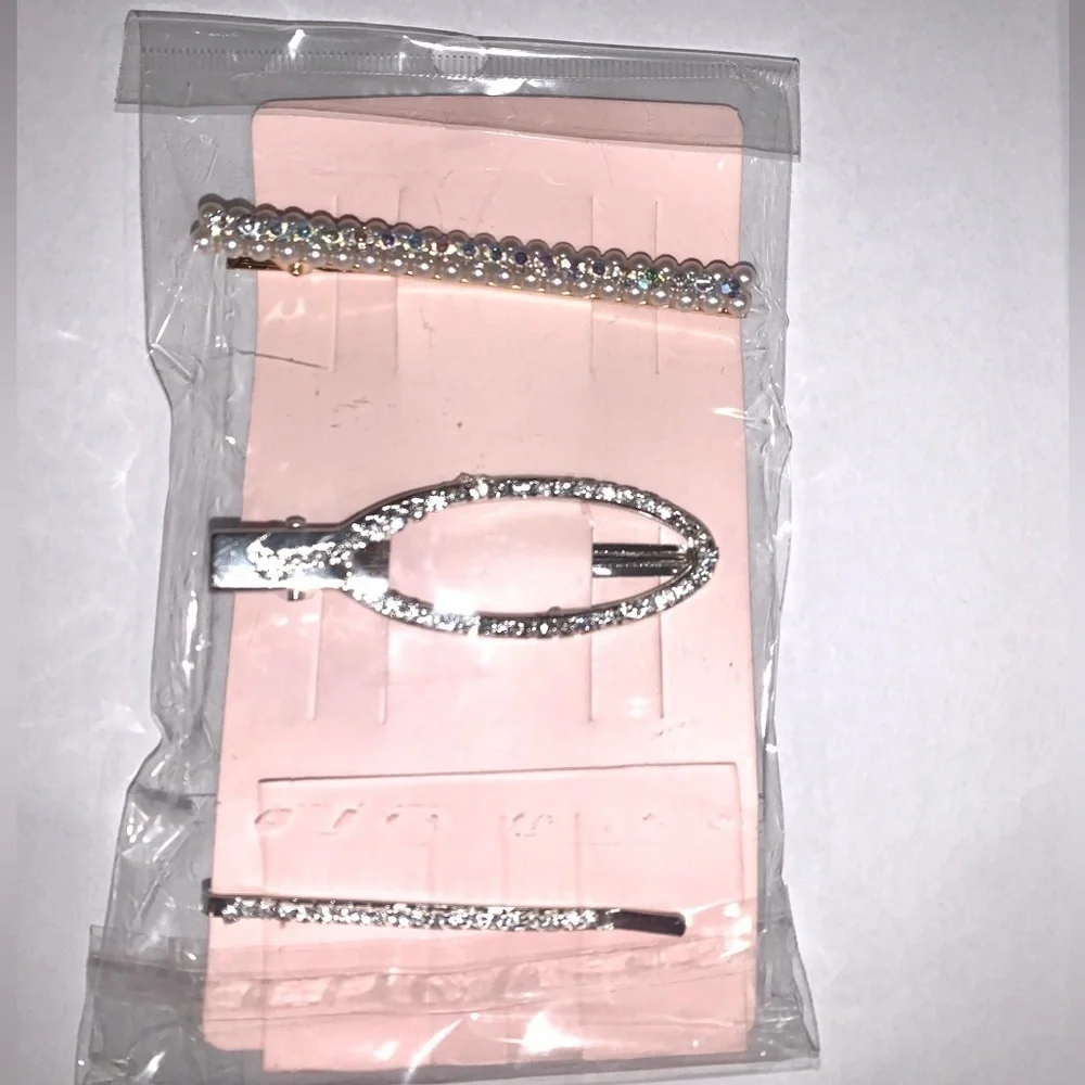 Rhinestone Hair Clips Pins New!